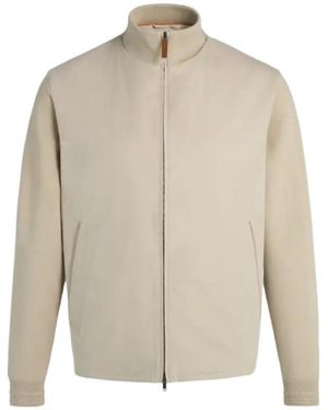 Tod's Zip-Up Bomber Jacket - Natural