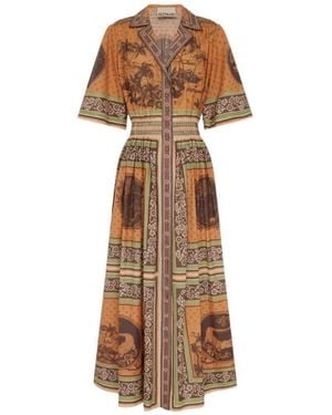 ALÉMAIS Short-Sleeved Dress - Brown