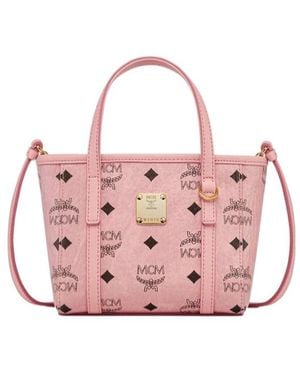 MCM Double-Handle Cross-Body Bag - Pink