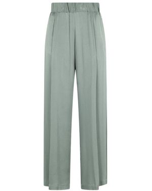 Semicouture Elastic Waist Casual Trousers - Green