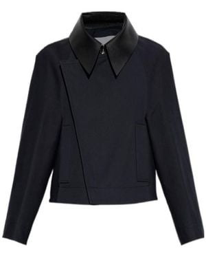 Givenchy Collared Long-Sleeved Casual Jacket - Blue