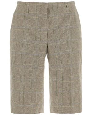 Dries Van Noten Checked Bermuda Shorts - Grey
