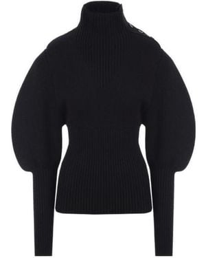 Bottega Veneta Ribbed Knit Jumper - Blue