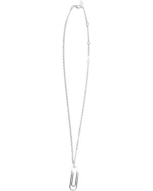 Off-White c/o Virgil Abloh Paperclip-Pendant Cable-Link Necklace - White
