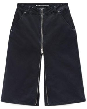 Alexander Wang Zip-Front Cargo Shorts - Blue