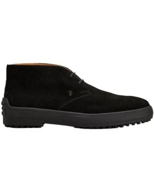 Tod's Suede Desert Boots - Black