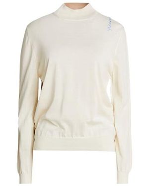 Marni Colorblocked Knit Turtleneck - White