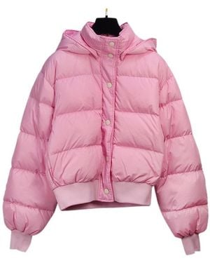 MSGM Hooded Down Jacket - Pink