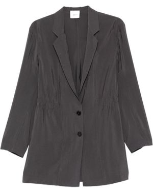 Alysi Single-Breasted Jacket - Grey