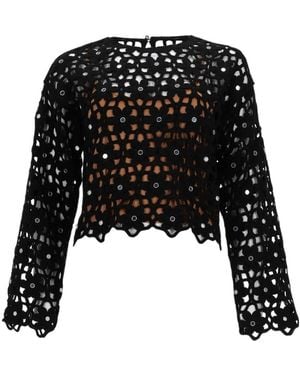 MICHAEL Michael Kors Crochet Top - Black