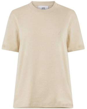 Ami Paris Logo T-Shirt - Natural