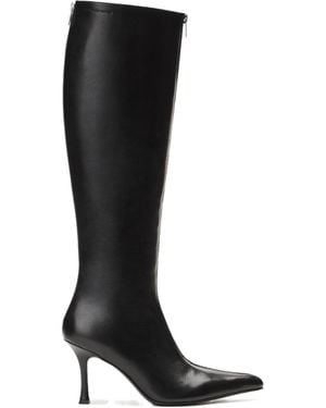Alexander Wang 85Mm Vera Zip-Detail Pointed-Toe Boots - Black