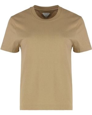 Bottega Veneta Logo Short-Sleeved T-Shirt - Natural