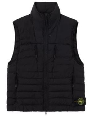 Stone Island Logo-Patch Gilet - Black