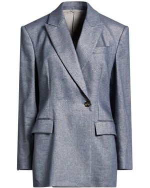 Brunello Cucinelli Single-Breasted Blazer - Blue