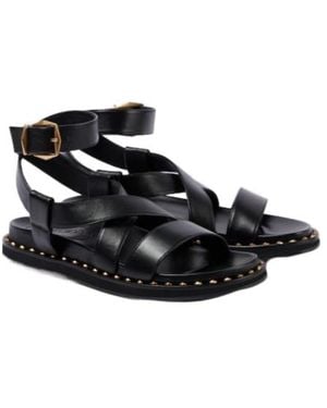 Jimmy Choo Blaise Leather Sandals - Black