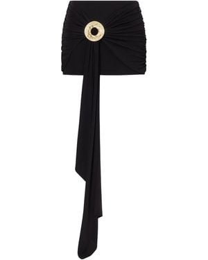 Cult Gaia Freesia Ruched Mini Skirt - Black