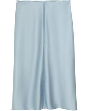 Ami Paris Raw Edge Midi Skirt - Blue