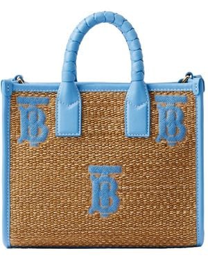 Burberry Mini Freya Tote Bag - Blue