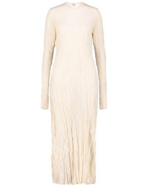 TOTEME Totême Textured Long-Sleeved Knitted Dress - Natural