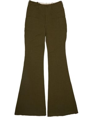 R13 Flared Leg Pants - Green