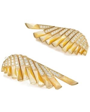 Garrard 18-Karat, Diamond And Mother-Of-Pearl Earrings - Metallic