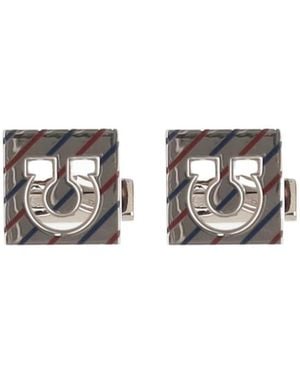 Ferragamo Geometric Cufflinks - White