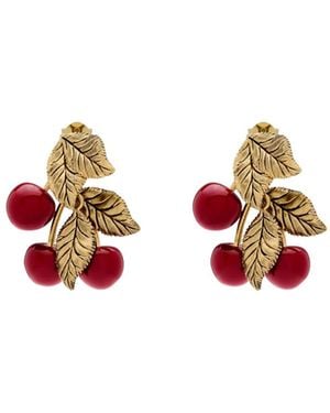Saint Laurent Cherry Earrings - White