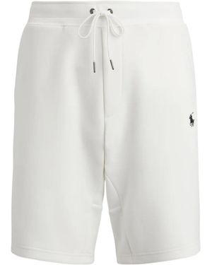 Polo Ralph Lauren Pony Embroidered Drawstring Shorts - White