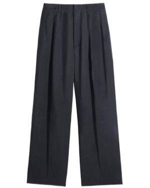Lemaire Pleated Tailored Trousers - Blue