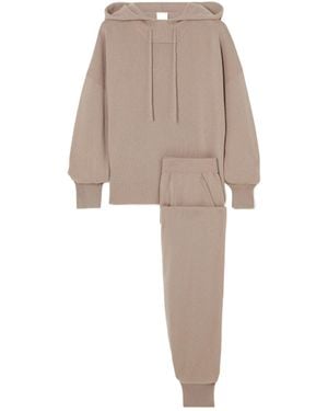 Allude Cashmere Hoodie And Track Trousers Set - Natural