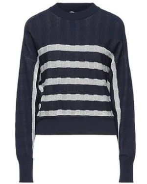 Sportmax Lightweight Striped Knit Top - Blue