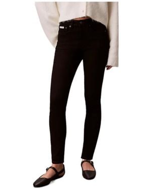 Calvin Klein Mid Rise Skinny Jeans - Black