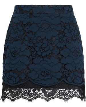 Patou Lace Mini Skirt - Blue