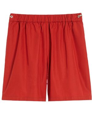 Max Mara Haway Elasticated-Waist Short - Red