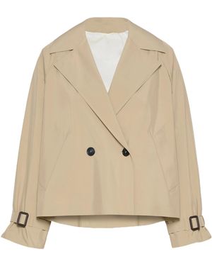 Weekend by Maxmara Short Water-Repellent Canvas Trench Coat - Natural