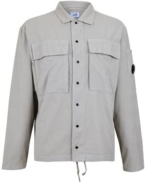 C.P. Company Solid Colour Overshirt - Grey