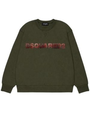 DSquared² Logo-Patch Sweater - Green