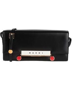 Marni Mediumsize Leather Shoulder Bag - Black