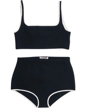 AURALEE Contrast-Trim Bikini - Black