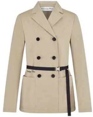 Dior Iviera Fitted Belted Jacket - Natural
