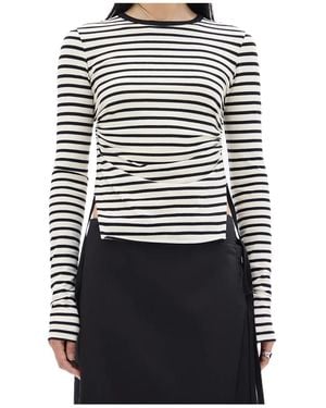 Ann Demeulemeester Oke Wrinkled Cropped Long Sleeve Top - Black