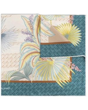 Ferragamo Ferragamo Patterned Print Scarf - Blue