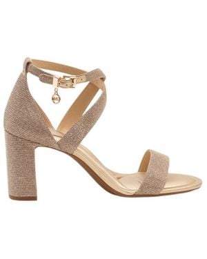 Michael Kors Michael Criss-Cross Heeled Sandals - Metallic