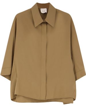 Alysi Boxy Short-Sleeve Shirt - Natural