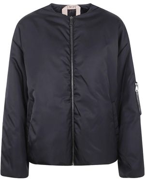 N°21 Zip-Fastening Bomber Jacket - Black
