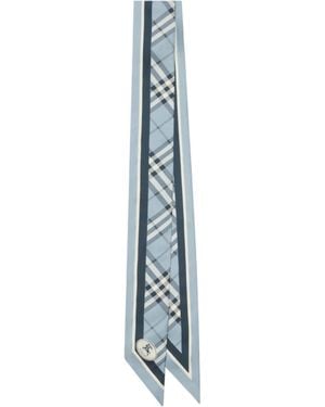 Burberry Skinny Check Scarf - Blue