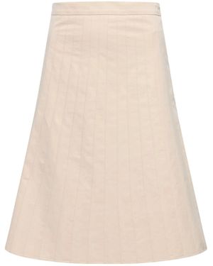 MM6 by Maison Margiela Pleated Poplin Skirt - Natural