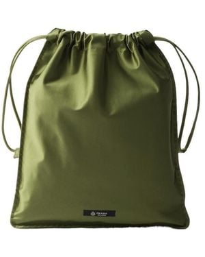 Prada Wish Silk Duchesse Pouch - Green
