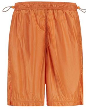 Herno Laminar Shiny Nylon Bermuda Shorts - Orange